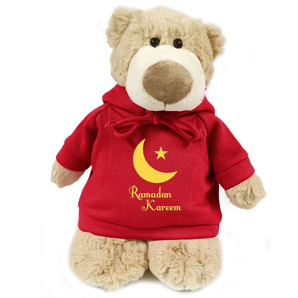 Fay Lawson - Cuddly Brown Bear in Ramadan Kareem Hoodie - 28cm