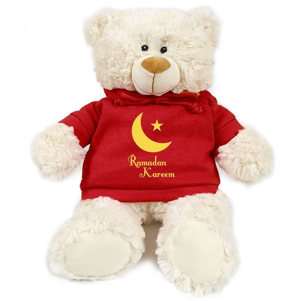 Fay Lawson - Cuddly Cream Bear in Ramadan Kareem Hoodie - 38cm