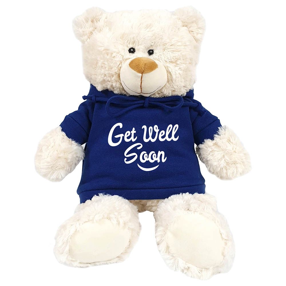 Fay Lawson - Cream Bear W/ Blue Hoodie Get Well Soon 38cm