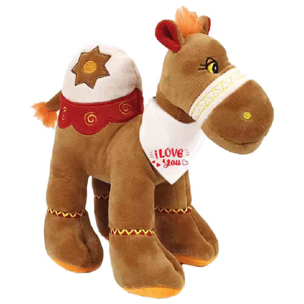 Fay Lawson - Camel Plush Toy W/ I Love You Bandana 18cm - Brown