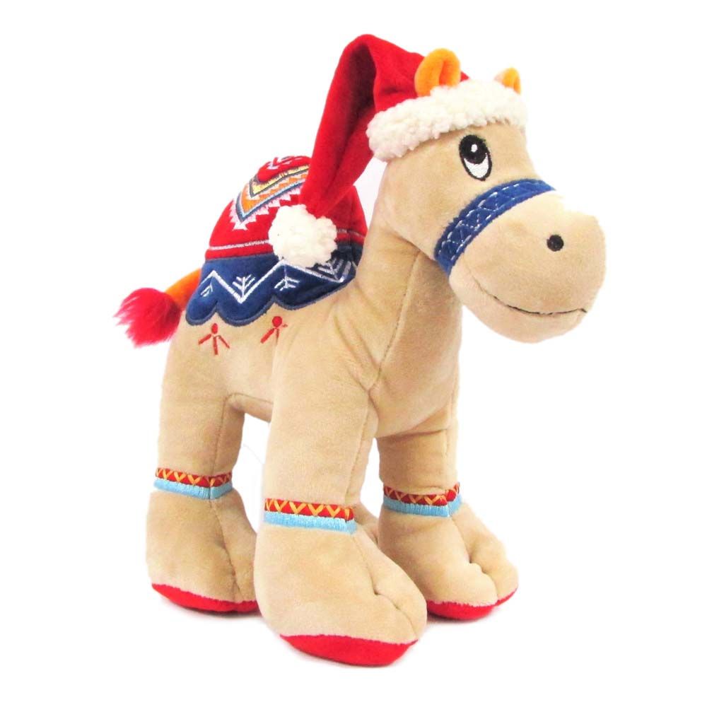 Fay Lawson - Camel Plush With Santa Hat - 25cm - Beige