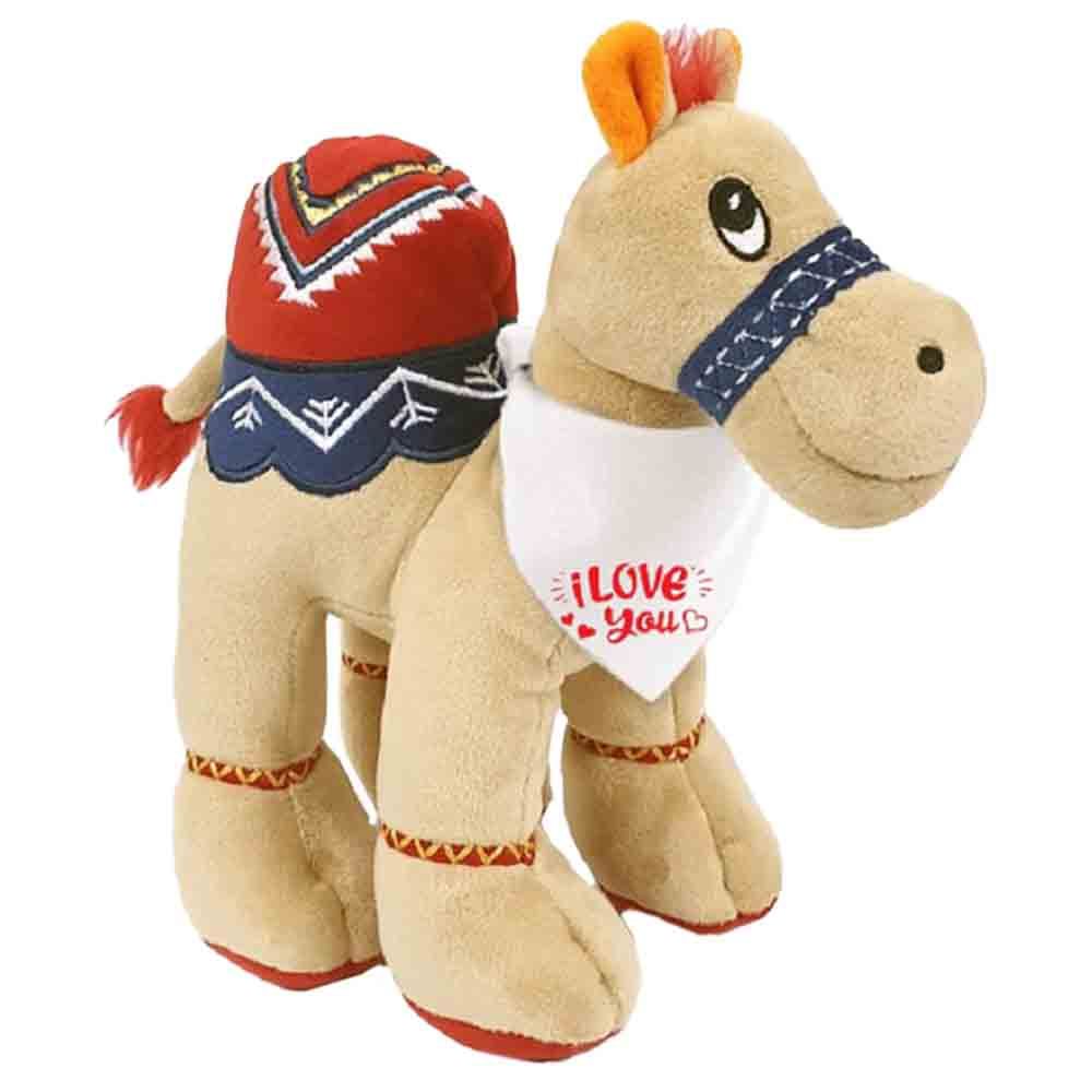 Fay Lawson - Camel Plush Toy W/ I Love You Bandana 18cm - Beige