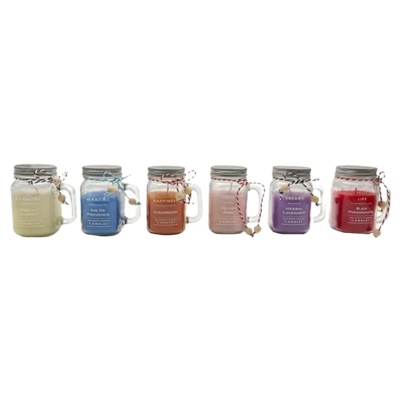 BYFT - Jar Candles - Assorted Scents - 180g - Pack of 6