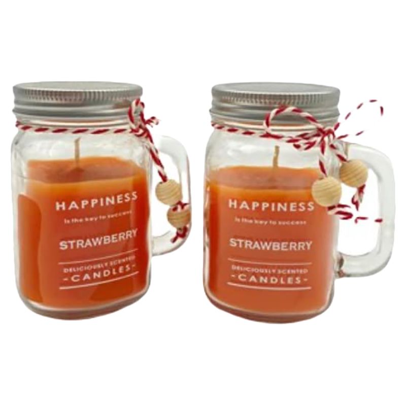 BYFT - Jar Candles - Strawberry - 180g - Pack of 2