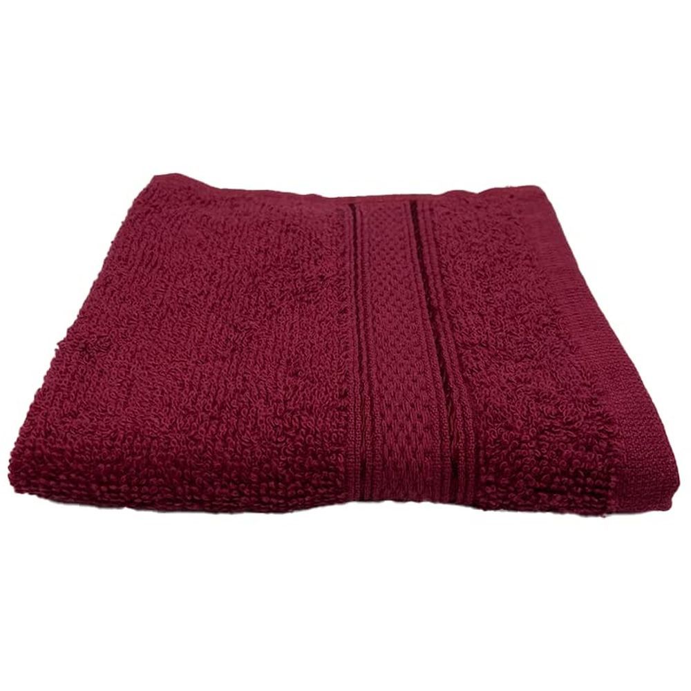 Byft - 100% Cotton Daffodil Washcloth - 30X30Cm - Burgundy