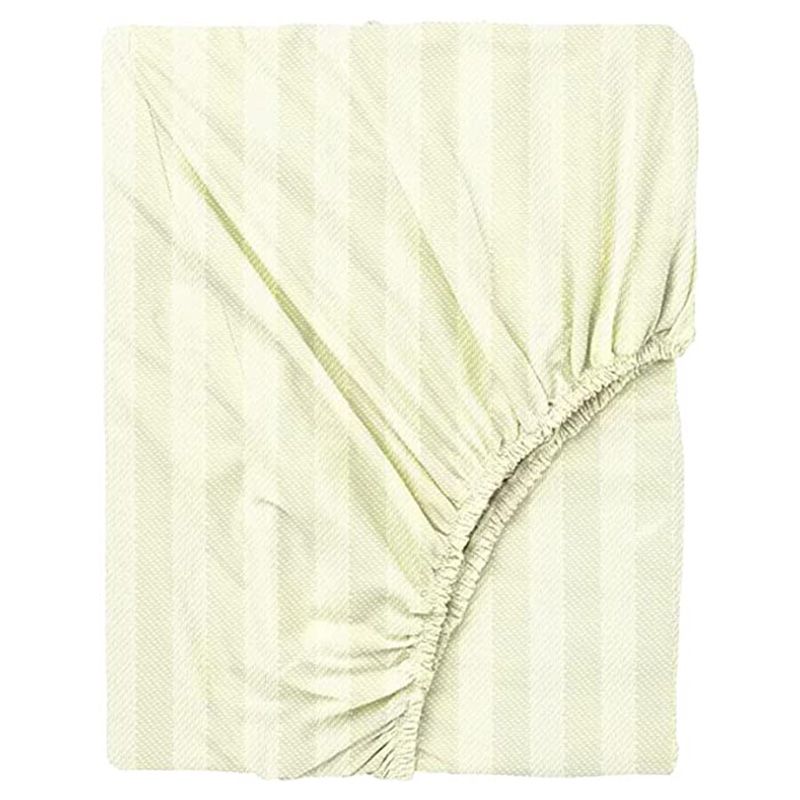 BYFT - Tulip King Satin Stripe Fitted Sheet 180 x 210 + 30 cm - Cream 