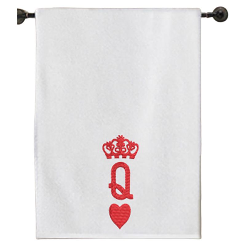 Byft - Iris Embroidered Crown Queen Heart Bath Towel