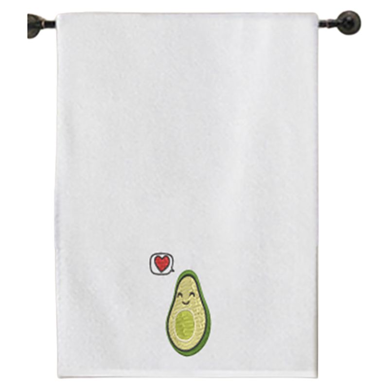 Byft - Iris Embroidered Avocado Bath Towel 