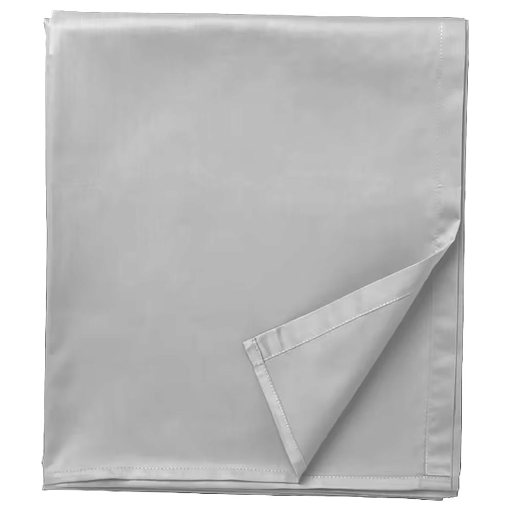 Byft - 100% Cotton Single Flat Sheet & Pillow Case - Grey - 2pcs