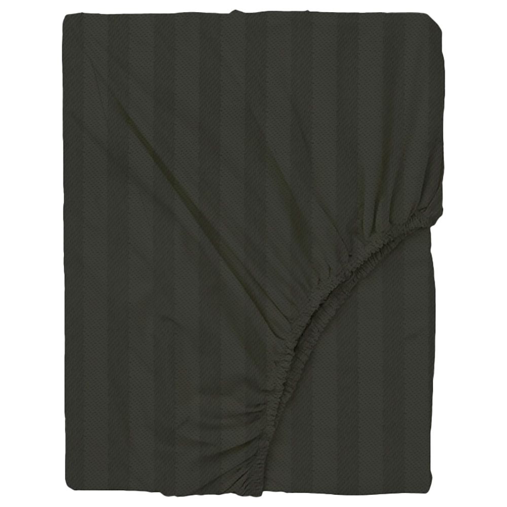 Byft - Single Fitted Sheet & Pillowcase - Charcoal - 2pcs