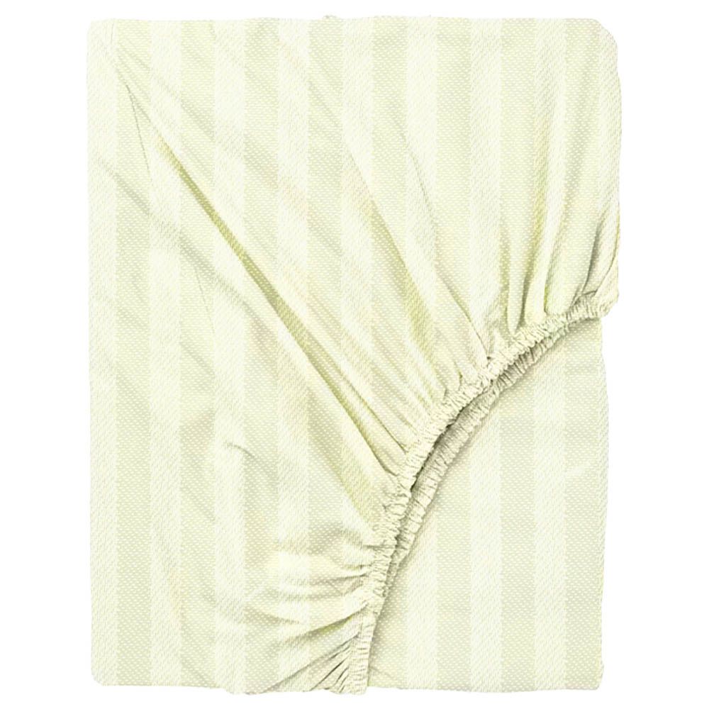 Byft - Queen Fitted Sheet & Pillowcase - Cream - 3pcs