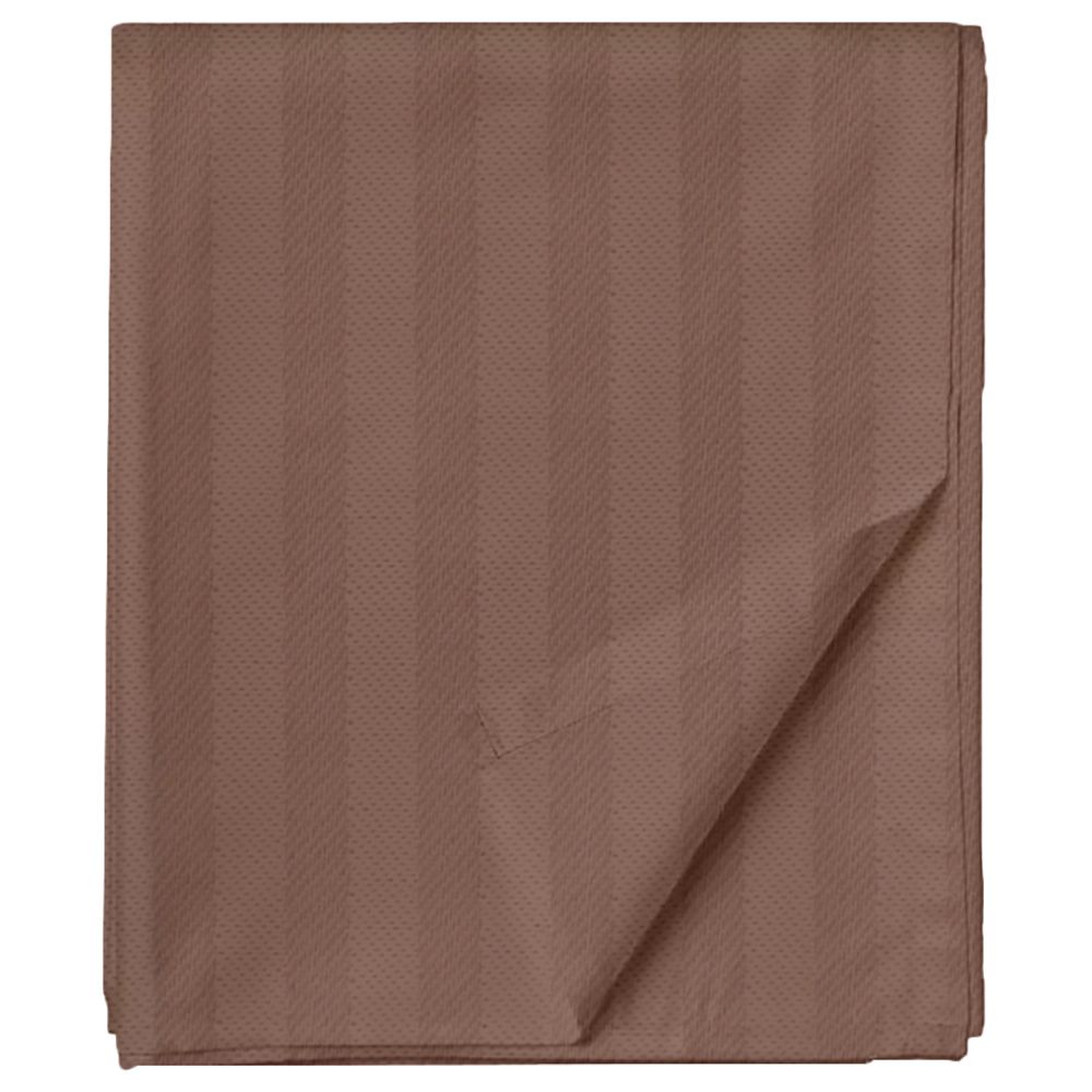 Byft - King Flat Sheet, Duvet Cover & Pillow Case - Dark Brown - 6pcs