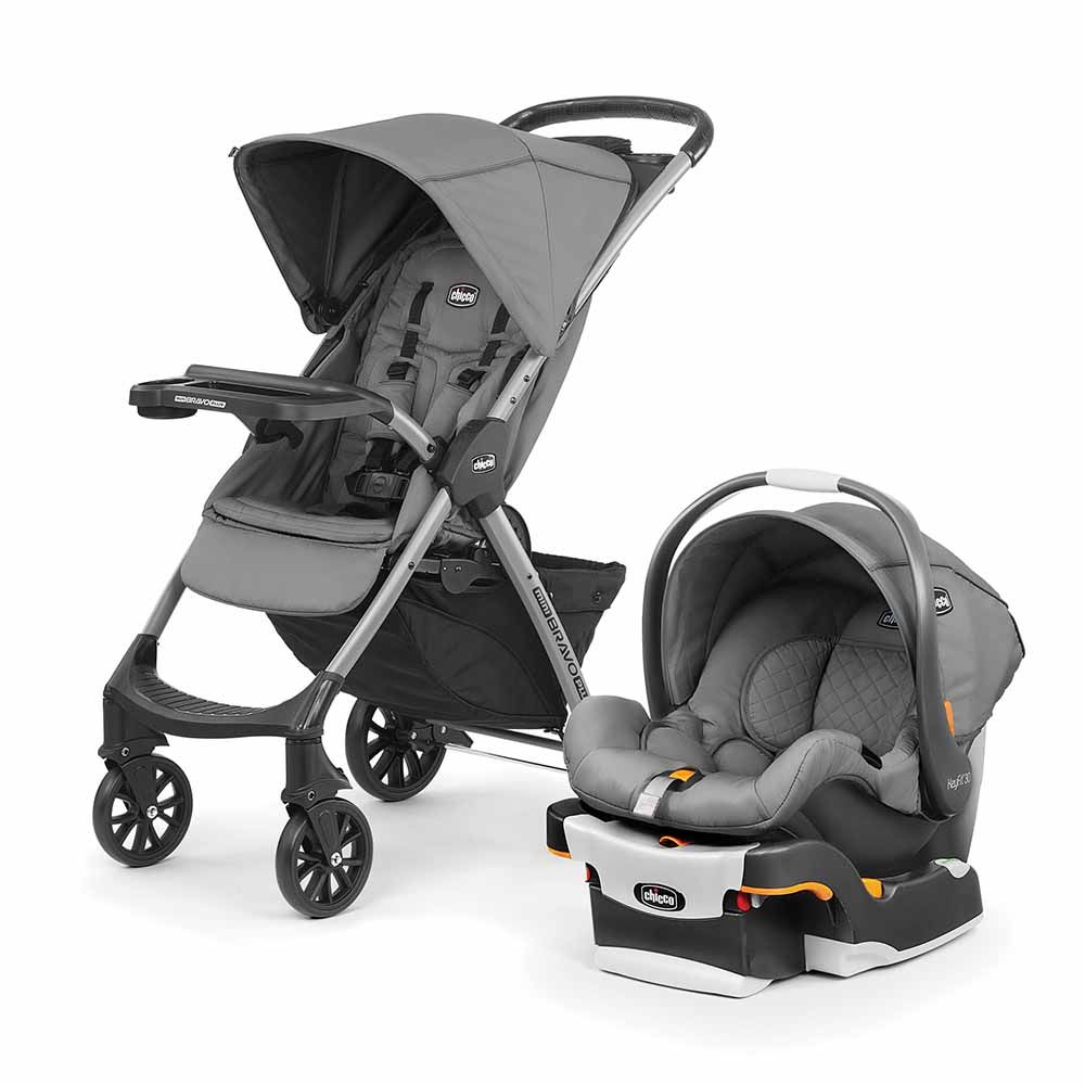 Chicco - Mini Bravo Plus Travel System Stroller 0-3y - Slate