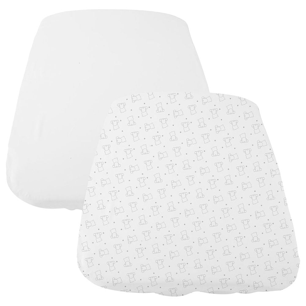 Chicco - Next2Me Forever Crib Fitted Sheets- 2Pc-Set - Bear