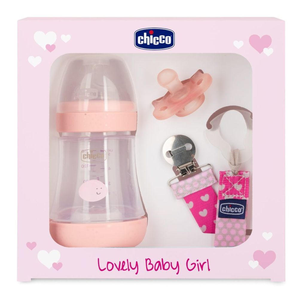 Chicco - Perfect 5 Baby Feeding Gift Set - Pink