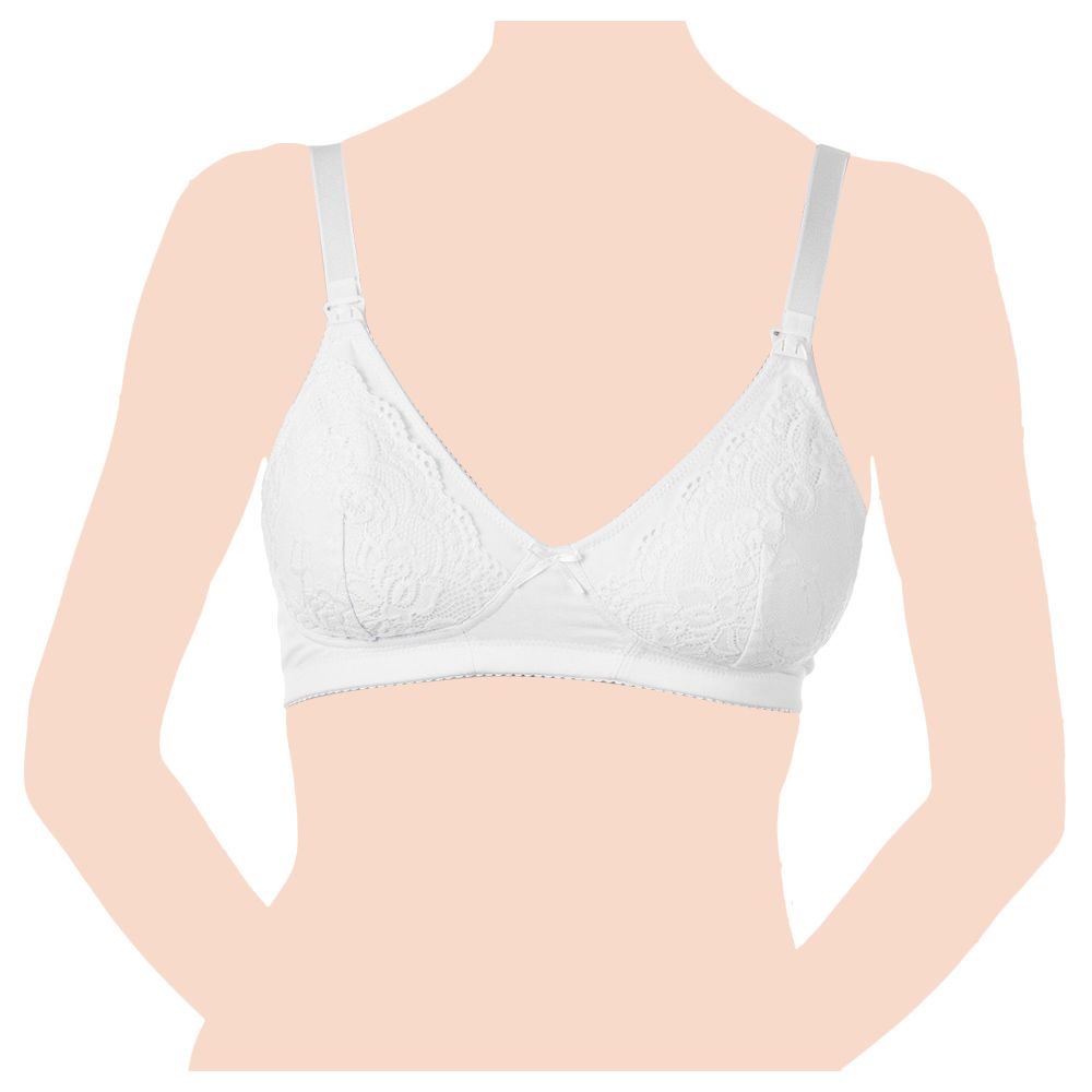 Chicco - Cotton Stretch Nursing Bra - White