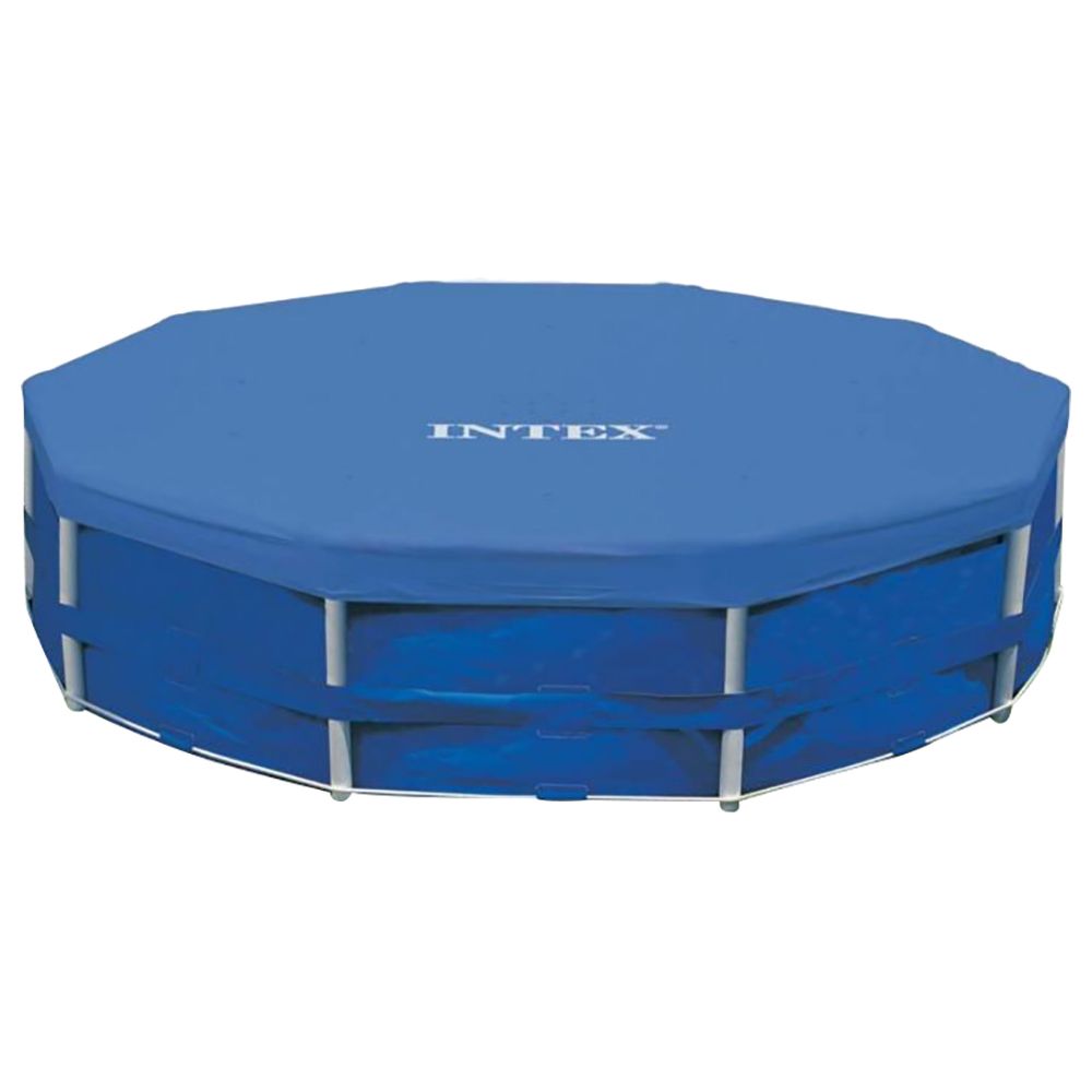 Intex - 15ft x 10In Round Pool Cover - Blue