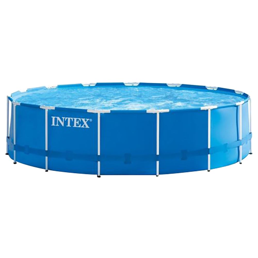 Intex - 15ft x 48In Metal Frame Pool Set - Blue