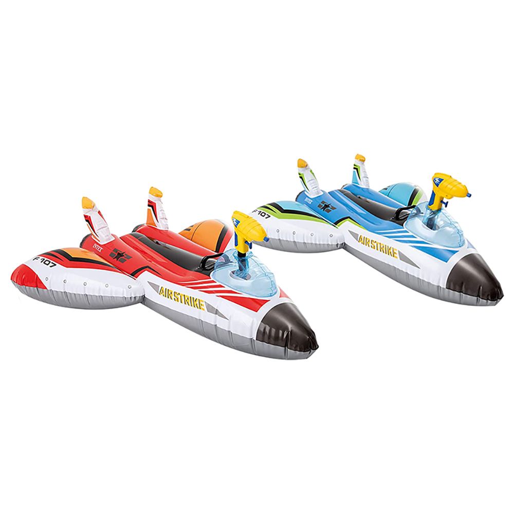 Intex - Water Gun Plane Ride-On - Assorted 1pc - Inflatable Pool Float