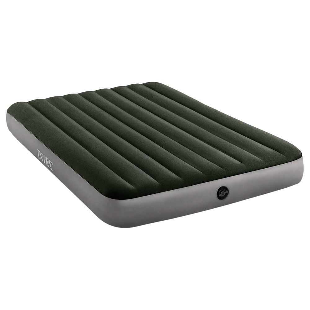 Intex - Queen Dura-Beam Prestige Airbed w/ Battery Pump