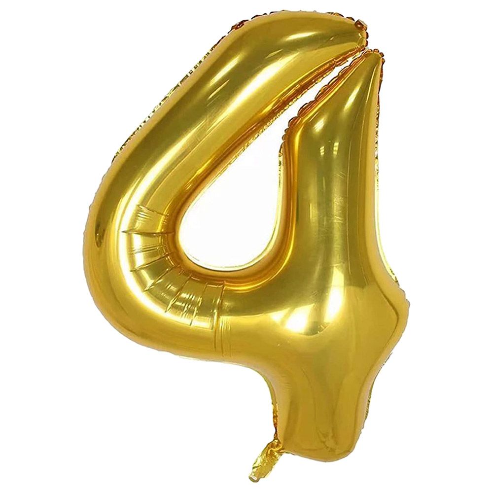 Brain Giggles - 4 Number Foil Balloon - 40-inch - Gold