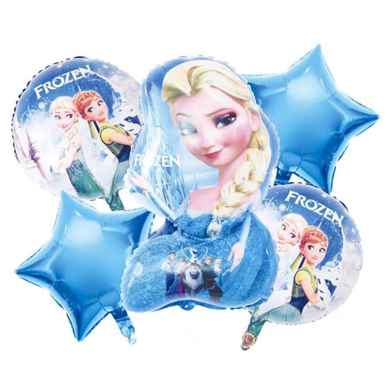 Brain Giggles - 5-in-1 Frozen Theme Foil Balloon Set