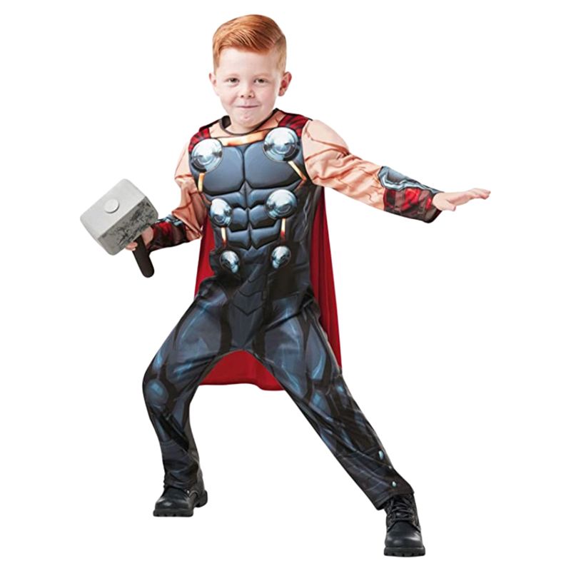 Brain Giggles - Avengers Thor Costume For Kids - Red/Black