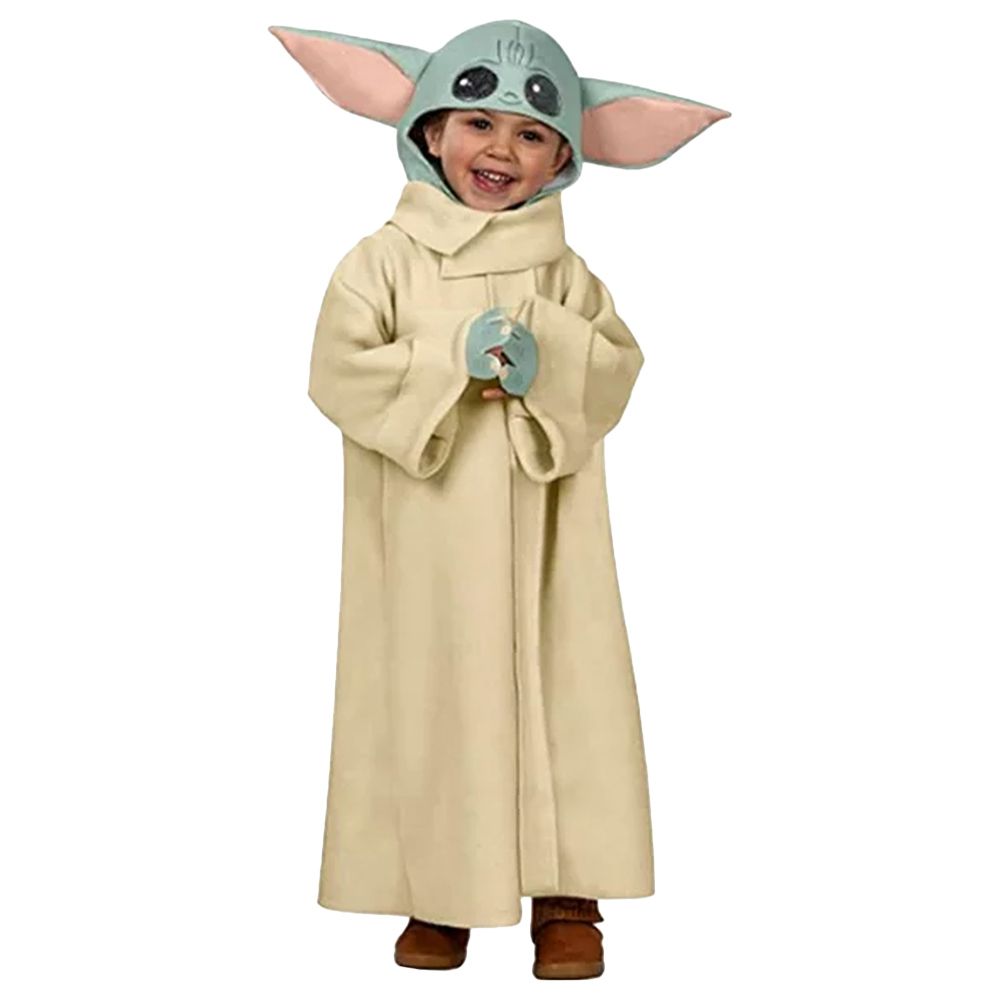 Brain Giggles - Kids Star Wars Mandalorian Baby Yoda Costume - S