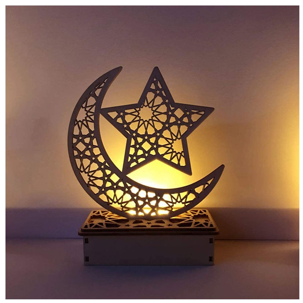 Brain Giggles - Eid Mubarak LED Wooden Light Decorations