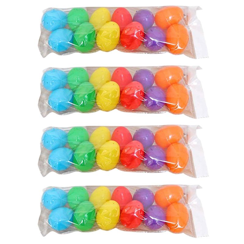 Brain Giggles - Plastic Fillable Colourful Easter Eggs - 12pcs