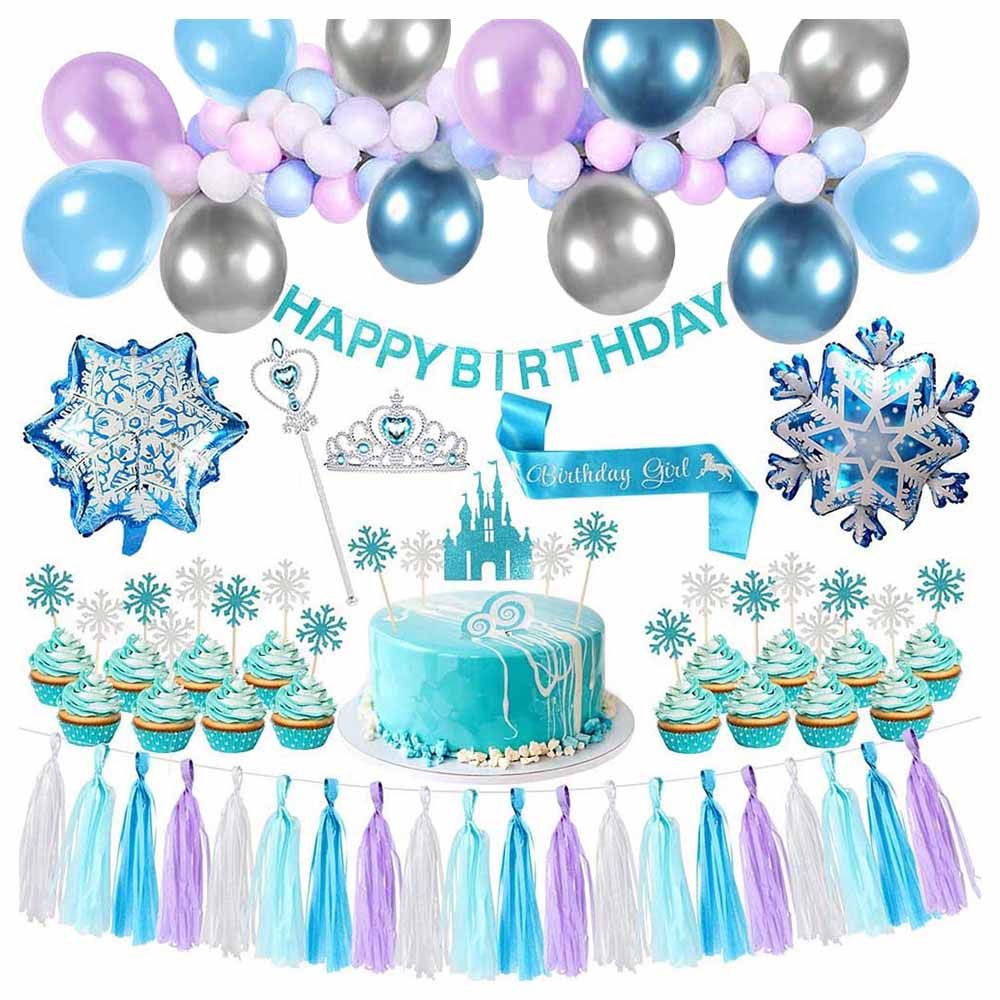 Brain Giggles - Frozen Theme Birthday Decoration Kit 103pcs