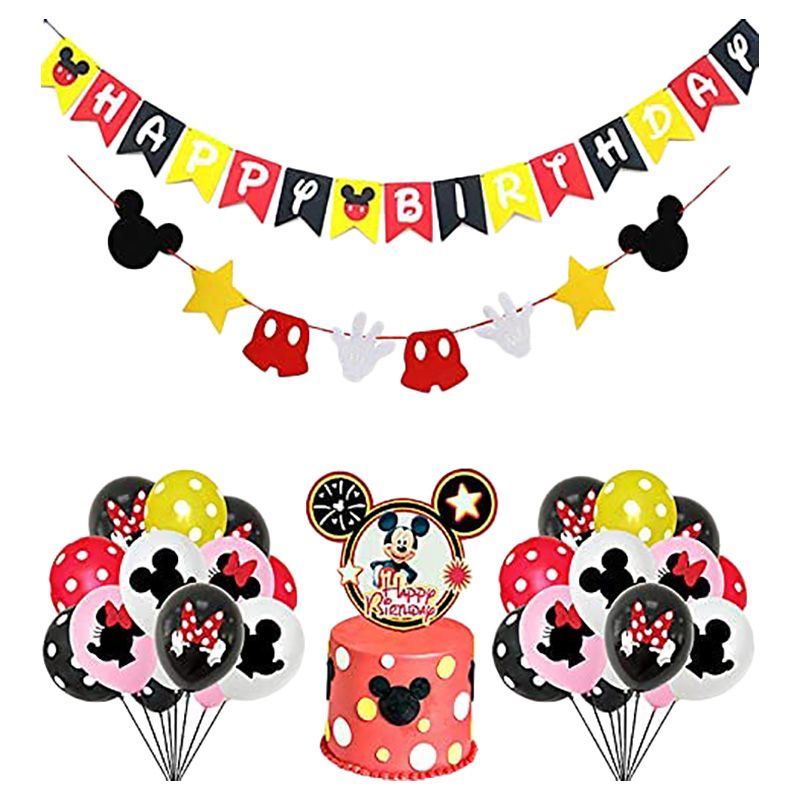 Brain Giggles Mickey & Minnie Mouse Birthday Decoration Kit