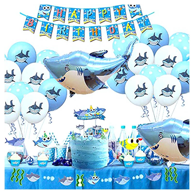 Brain Giggles - Baby Shark Birthday Decoration For Boys