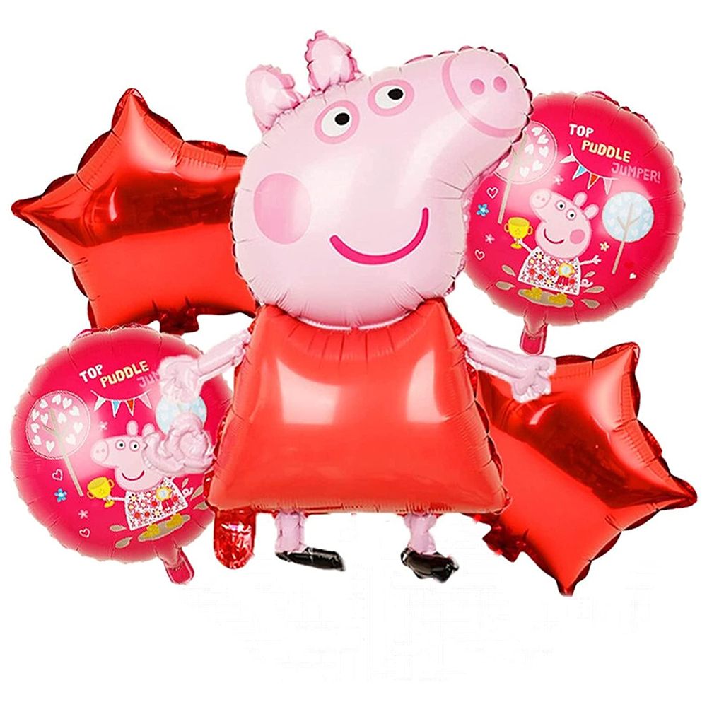 Brain Giggles 5-in-1 Peppa Pig Theme Foil Balloon Set