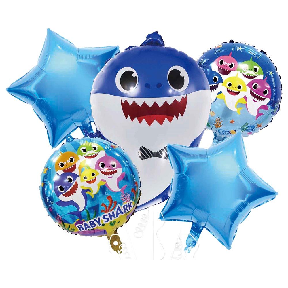 Brain Giggles - 5-in-1 Baby Shark Theme Foil Balloon Set