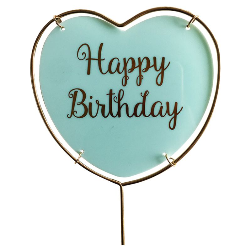 Brain Giggles - Happy Birthday Heart Shape Acrylic Cake Topper