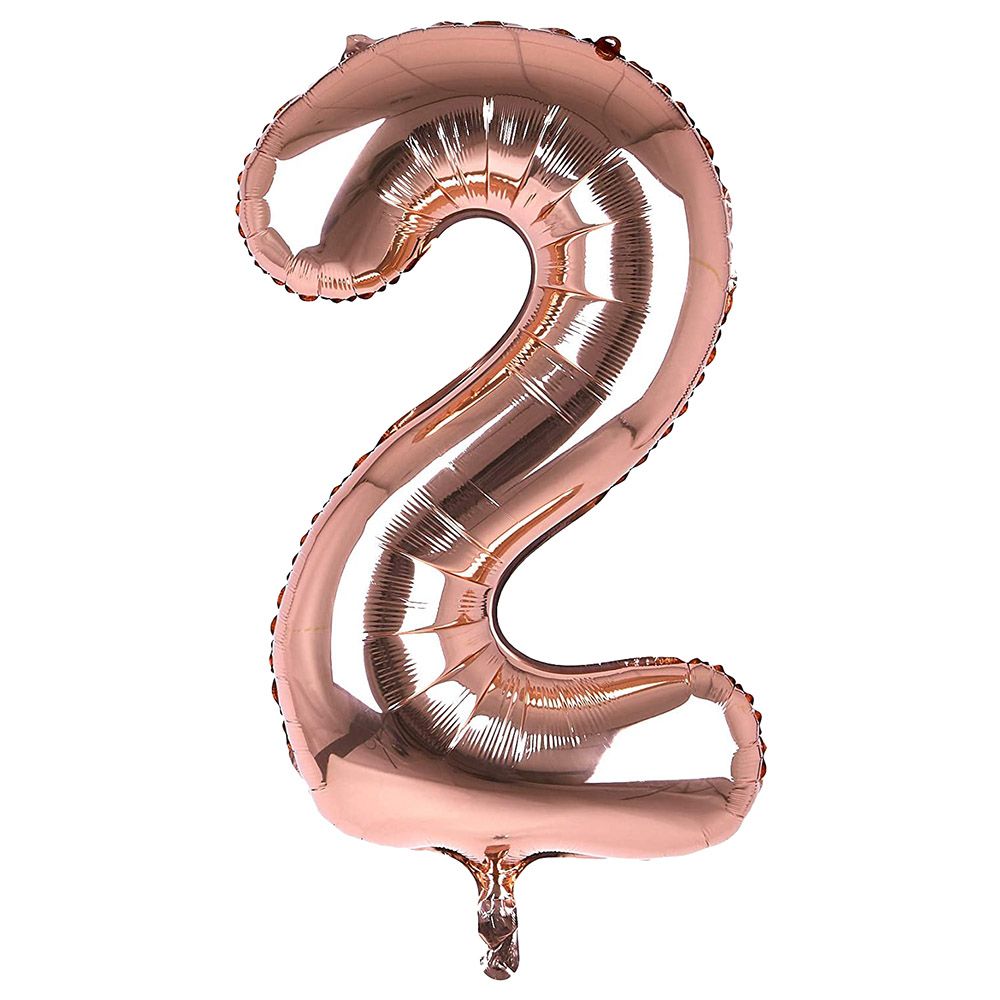 Brain Giggles - 2 Number Foil Balloon - 40-inch - Rose Gold