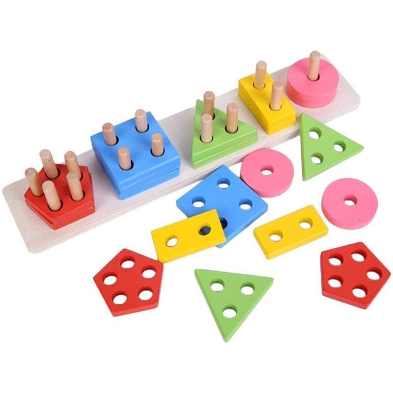 Brain Giggles Wooden Shape Sorting Toy