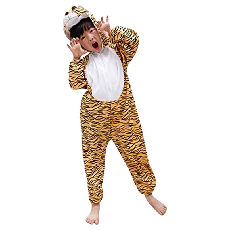 Brain Giggles - Tiger Animal Costume For Kids - Yellow/Black