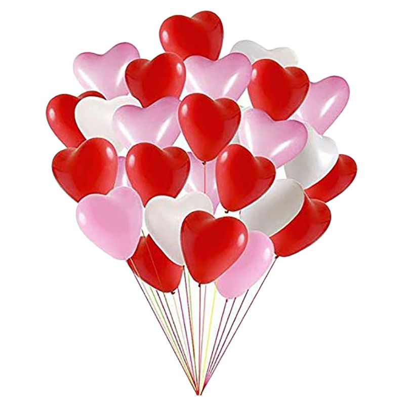 Jade - Valentines Day Heart Shape Latex Balloon 105pc-Set