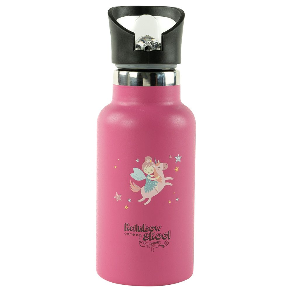 Rainbow Skool - Stainless Steel Water Bottle - Pink Fairies - 350ml