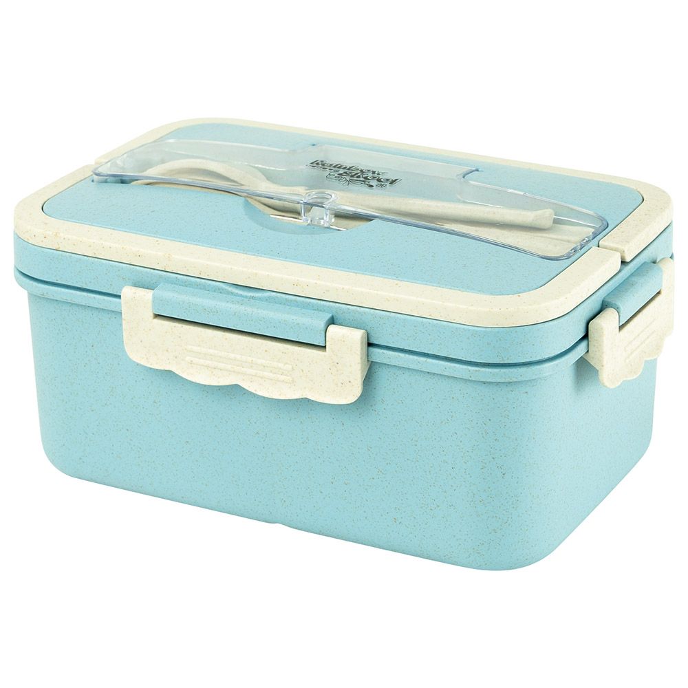 Rainbow Skool - 4 Compartment Lunchbox With Cutlery 1500ml - Blue (Exclusive)