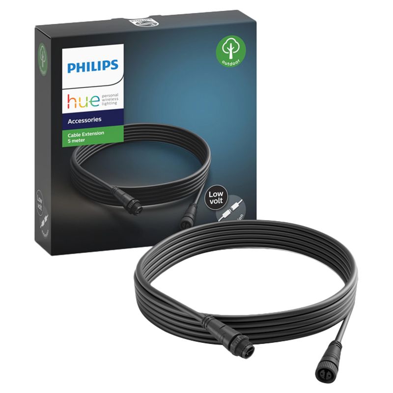 Philips Hue - Outdoor Extension Cable - 5M - Black