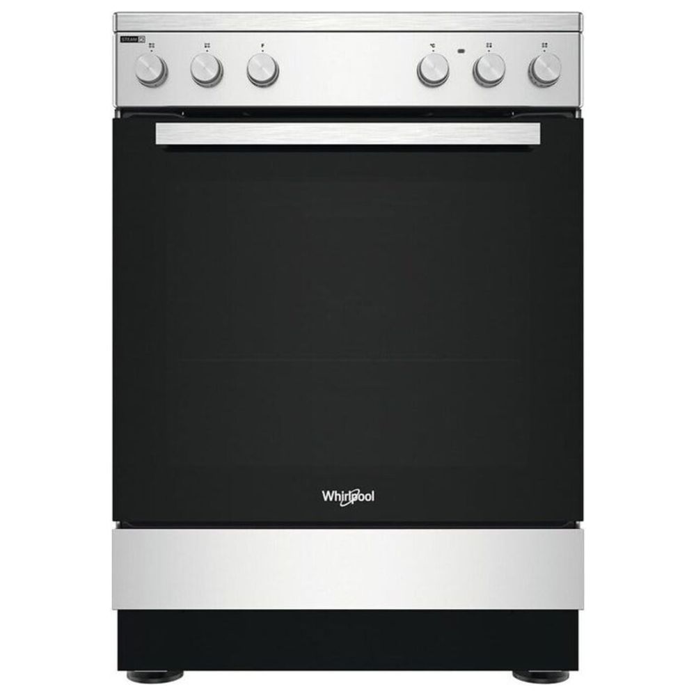 Whirlpool - Ceramic Electric Cooker - Silver/Black - 60cm