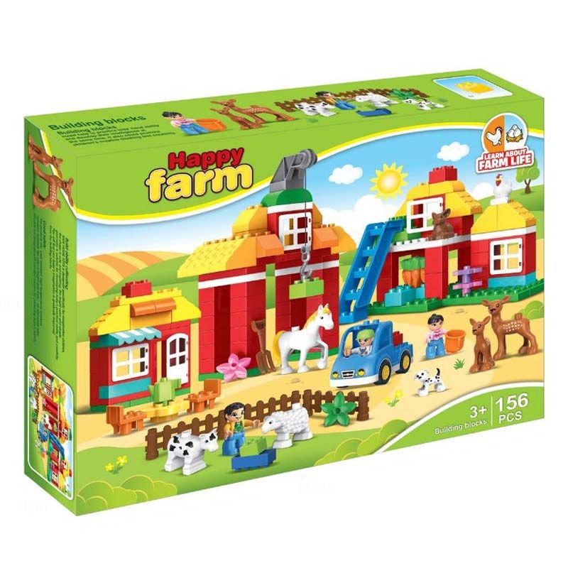 Little Angel - Kids Toys Happy Farm Building Blocks 156 Pcs