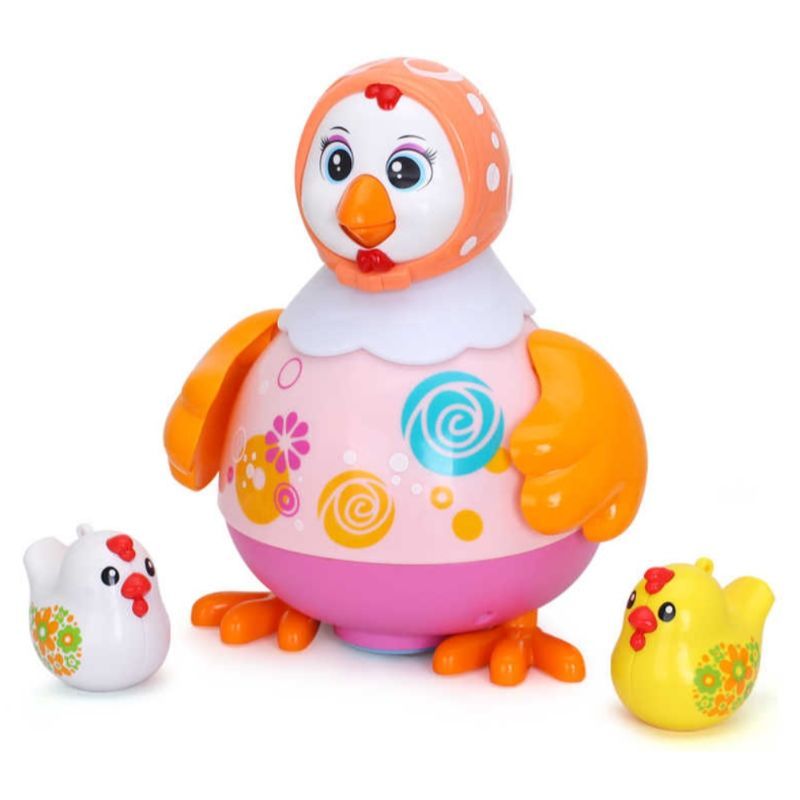 Hola - Baby Toys Dancing Hen Toy for 12+ m - Orange