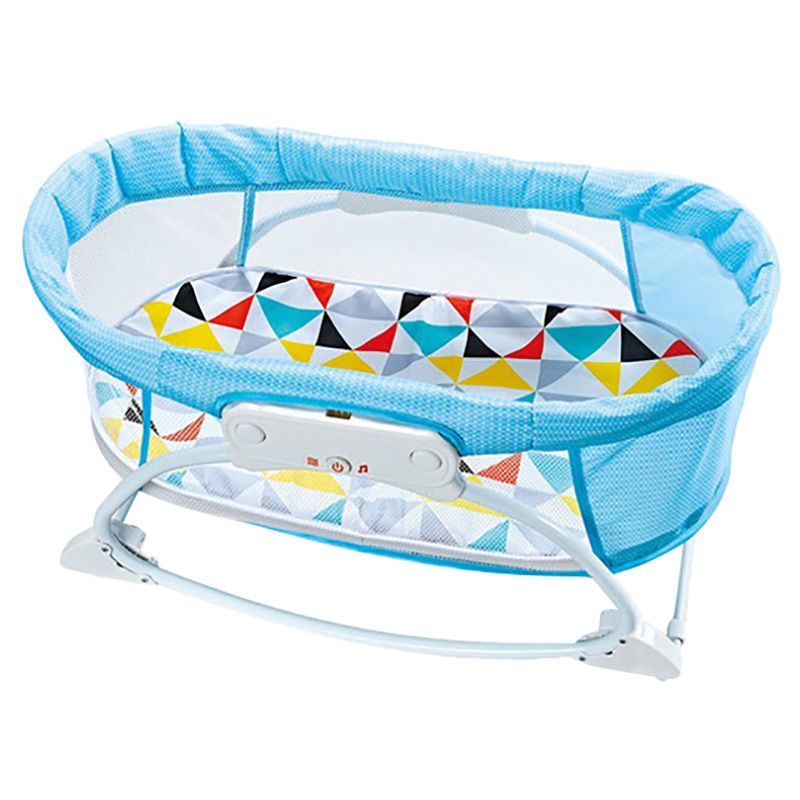 Little Angel - Baby Rocker Swing Bassinet for 3+ Months - Blue