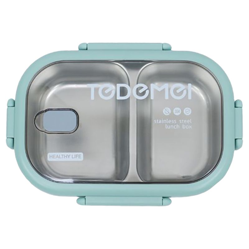 Little Angel - Stainless Steel w/ 2 Compartments Lunch Box - Green