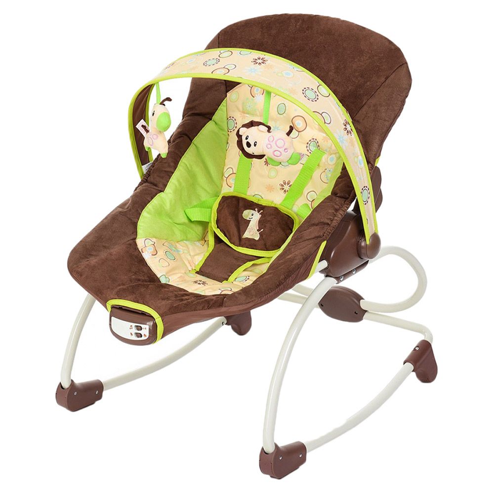 Mastela - Baby Rocker & Bouncing Chair For Newborn - Brown