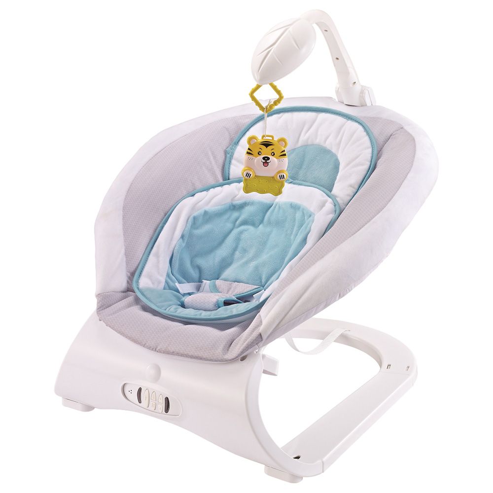 Little Angel - Baby Bouncer Chair Infant Recliner & Rocker - Blue